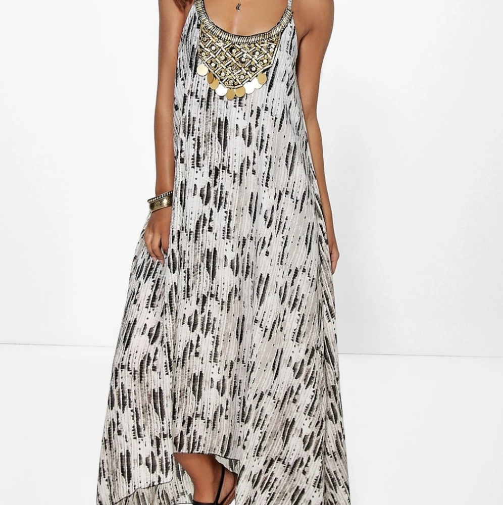 Snake Print Maxi Dress